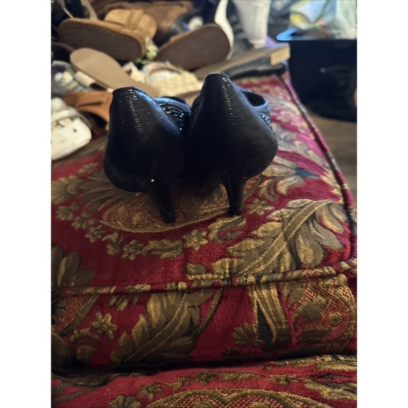 Anne Klein iflex Comfort Pumps Kitten Heal Sparkle Rhinestones Evening Shoes 7 - Picture 4 of 5